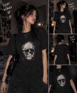 Dark Grey Skull Print T-Shirt