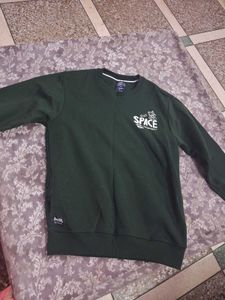 Green "SPACE" Graphic Sweatshirt