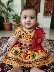 Vibrant Indian Baby Girl Outfit