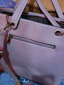 Chic Color Block Tote Handbag