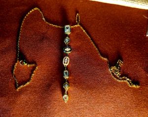 Anti tarnish Elegant Gemstone Pendant Necklace