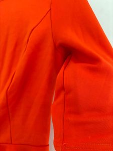Vibrant Orange Peplum Top