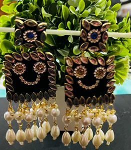 Fancy Party Wear Havey Long Size Earrings