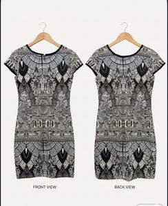 Stylish Printed Short Sleeve Dress