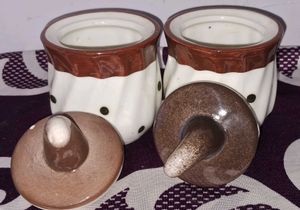 Cute Ceramic Jars Set