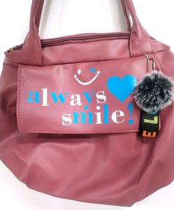 Big Hand Bag For With Beautiful Colour With Blue Colour Print Sale In My Personal Shop