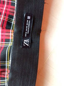 ZARA Plaid Zipper Pants