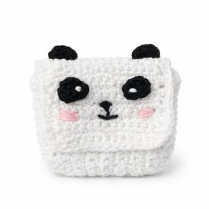 Cute Crochet Panda Accessory Bag