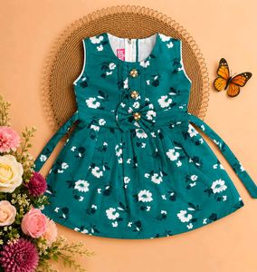 Cute Floral Print Baby Girl Dress