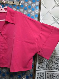Bright Pink Button-Up Shirt