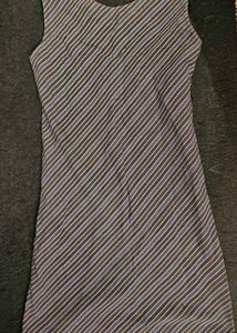Striped Sleeveless Mini Dress