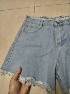 Light Wash Denim Shorts