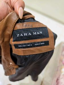 zara leather biker jacket for men