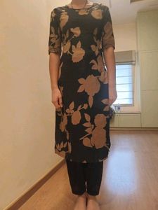 crepe suit satin salwar