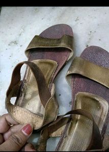 Worn Gold Flats