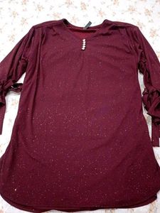 Sparkly Maroon Kurta