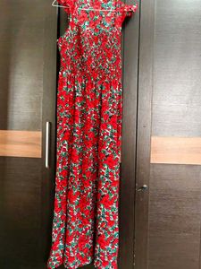 Red Floral Maxi Dress
