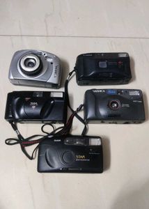 5 Vintage Film Cameras don't know working or nt fi