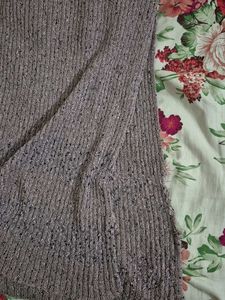 Elegant Mauve Knitted Skirt