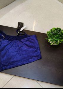 💙🌀 Tokyo Talkies Blue Crop Top