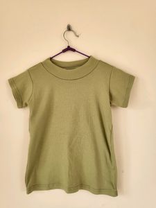 Olive Green Ribbed T-Shirt
