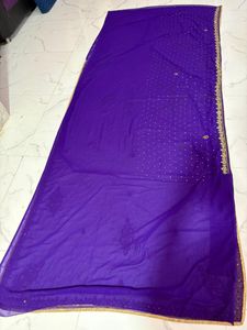 Purple handwork Saree
