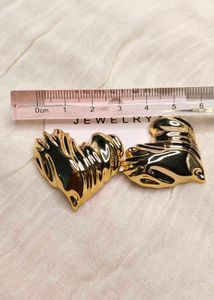 2 New Chic Gold Tone Heart &amp; Hoop Earrings Set