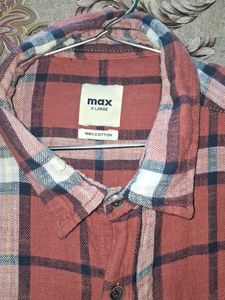 Men's Red Plaid Long Sleeve Shirt of 1