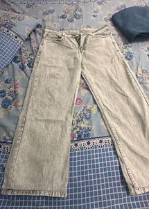Washed Out Wide Leg Jeans