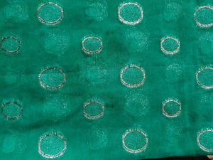 Emerald Green Saree with Circle Motifs
