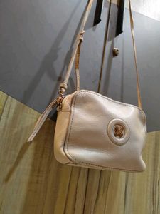 Chic Cream Leather Crossbody Bag