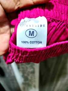 Vibrant Pink Cotton Churidar