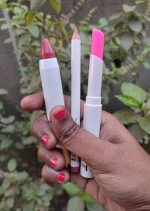 Myglamm Lip Combo - Lip Crayon, Lipliner, Lipbalm