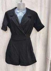 668. Chic Black Blazer Romper