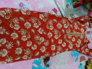 Selling Red Printed Kurta