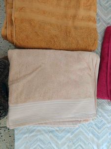 Set of 3 Towels - Yellow, Peach, Pink