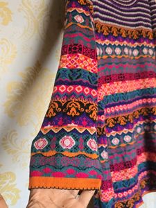 Boho Print Long Sleeve Dress