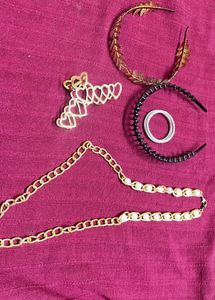 Hair Accessories neck chain combo