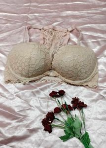 Pink Lace Push-Up Bra