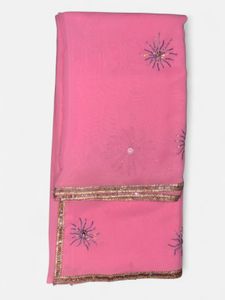 Beautiful Pink Embroidered Saree