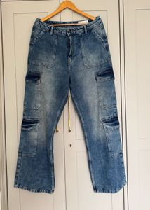 FLASH SALE‼️Baggy Cargo Denim jeans - Waist 34