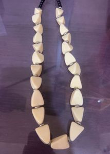 Unique Cream Stone Beaded Necklace