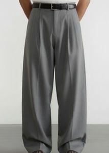 Grey Wide-Leg Trousers