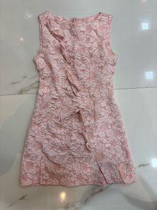 Savana Cute Pink Textured Mini Dress