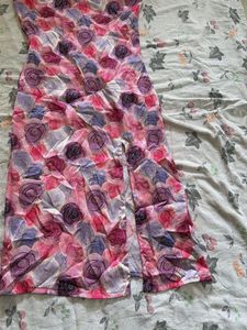 Floral Slip Dress with Slit