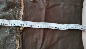 Women Three Quarter Brown Kurti, L