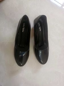 Classic Black Patent Block Heels