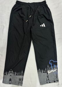 Black Printed Track Pants | Stylish Graphic Design