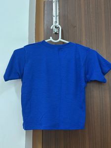 Blue Graphic Cropped Top