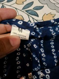Stylish Blue Bandhani Kurta